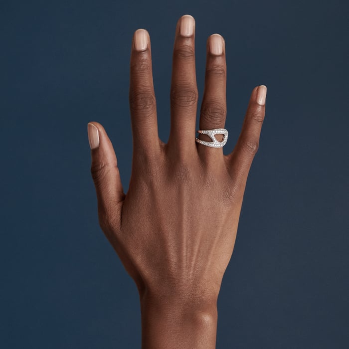 Sans Coloris Chaine d'Ancre Punk Ring, Medium Model
