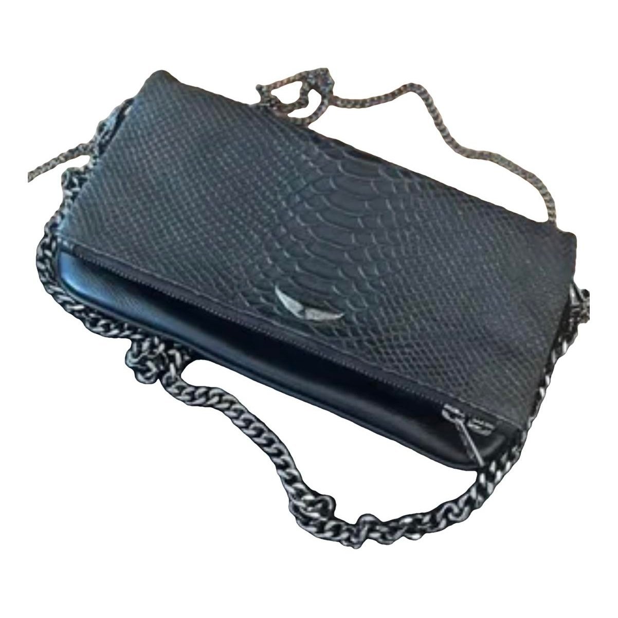 Rock leather clutch bag