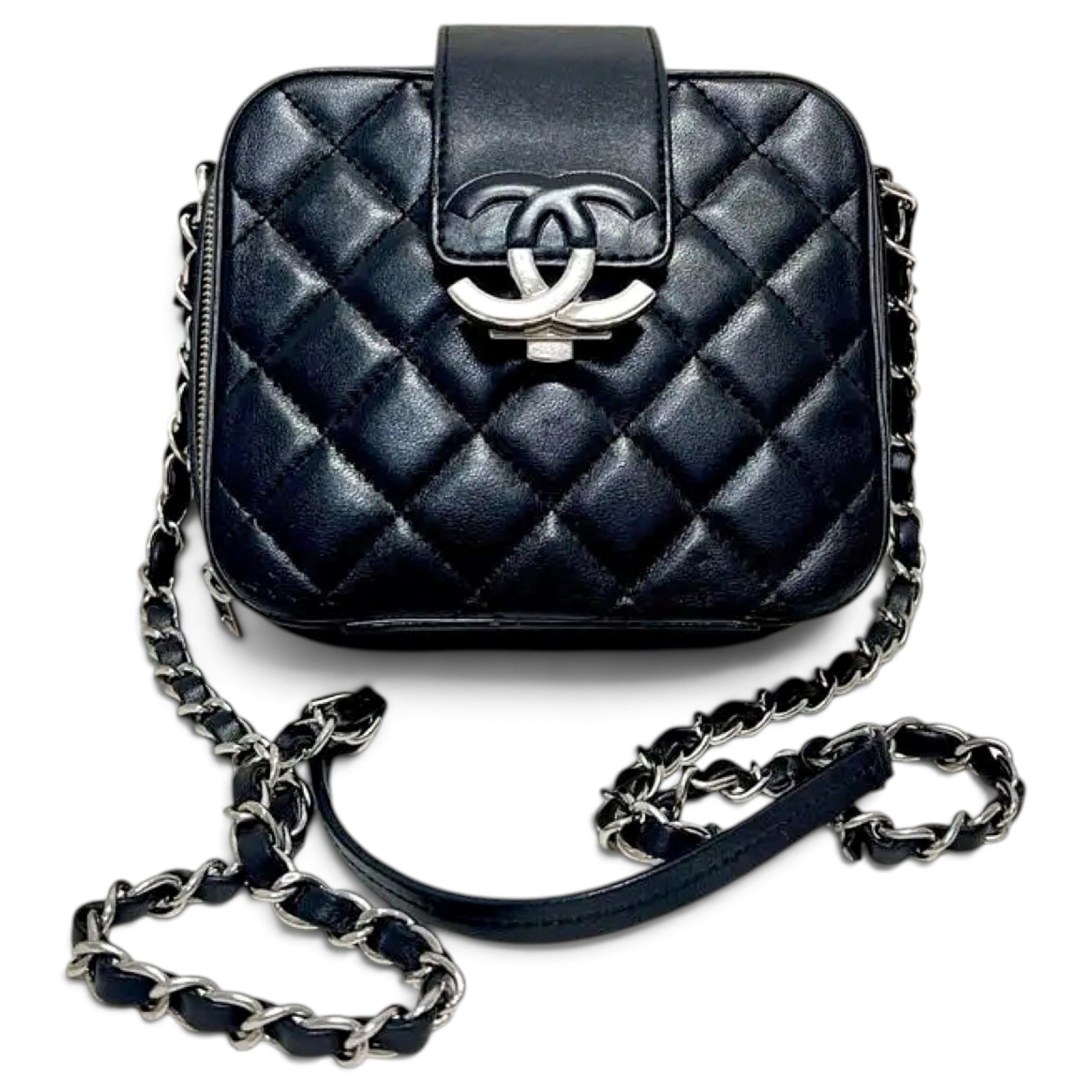 Trendy CC leather handbag