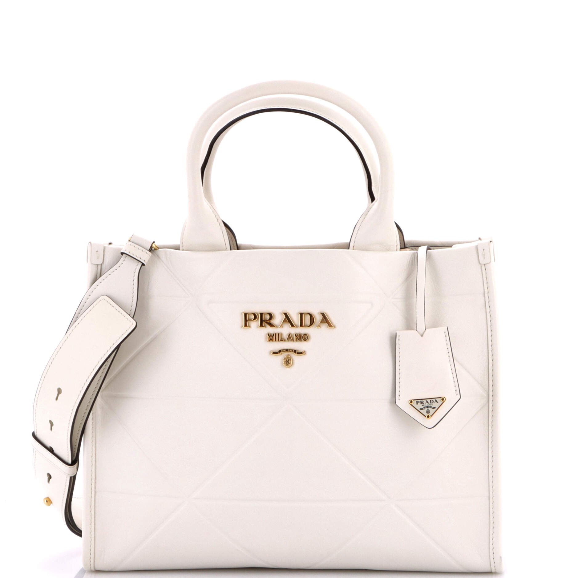 Symbole Shopper Tote Embossed Leather Small