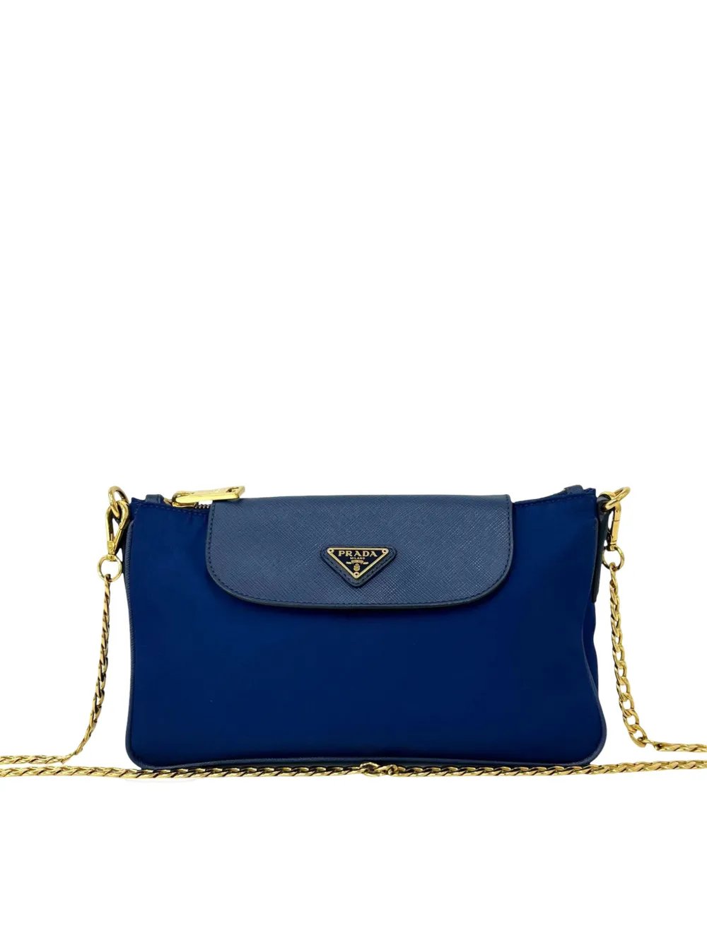 2019-2026 Saffiano Trimmed Tessuto Chain crossbody bag