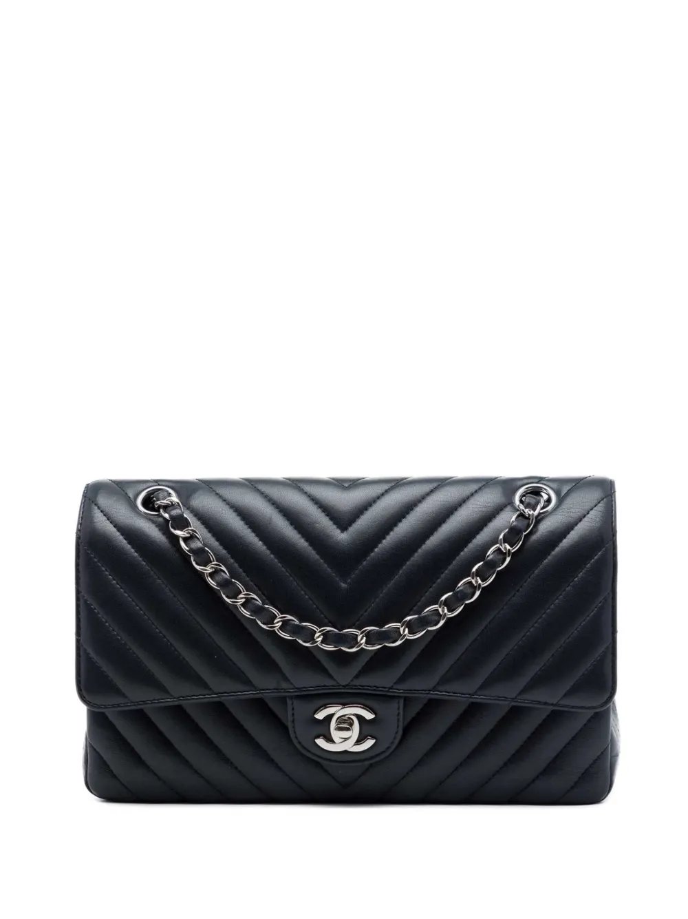 2018 Medium Classic Chevron Lambskin Double Flap shoulder bag
