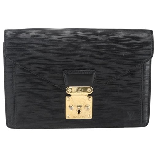 Leather clutch bag
