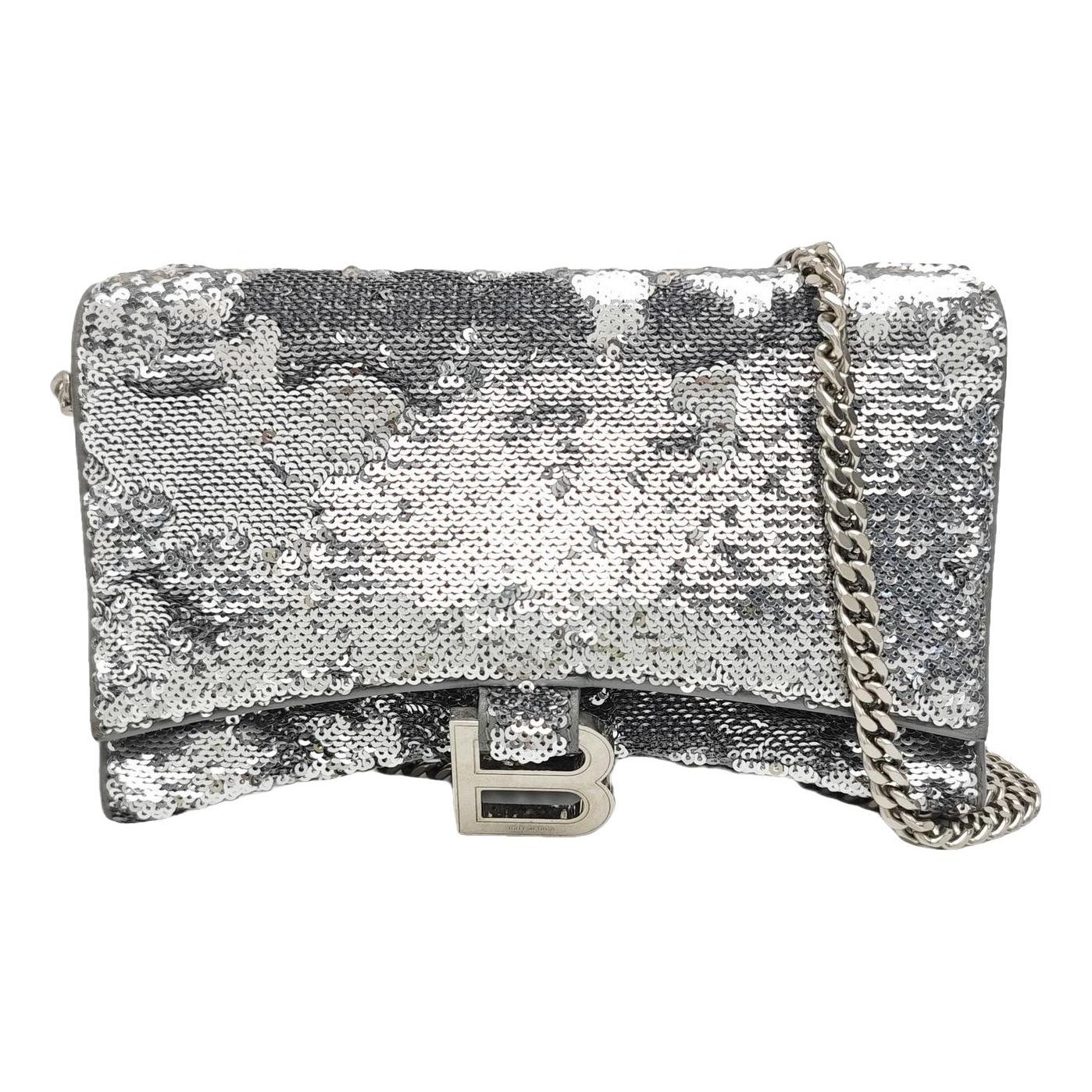 Hourglass glitter handbag