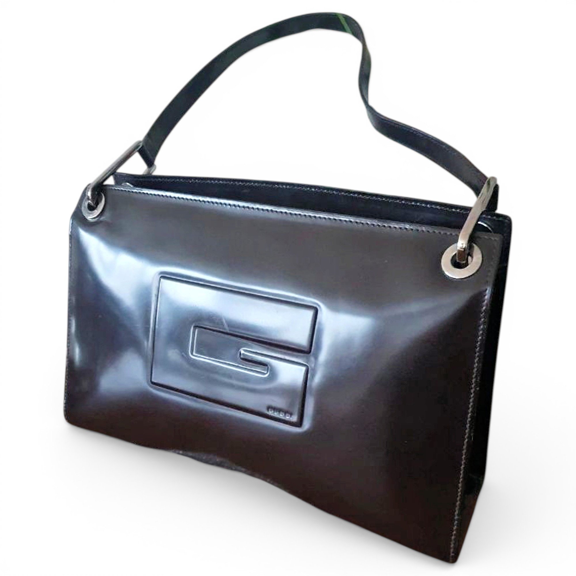 Patent leather handbag