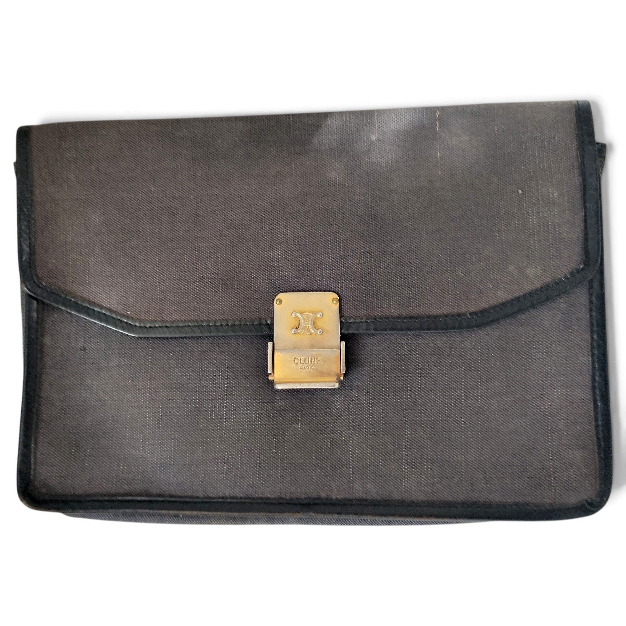 Triomphe Vintage cloth clutch bag