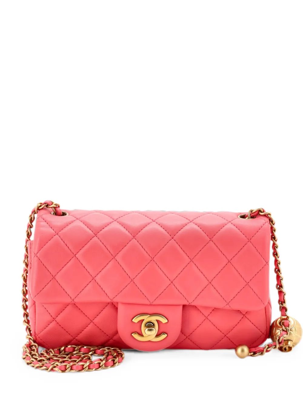 Pearl Crush Flap Bag Quilted Lambskin Mini crossbody bag
