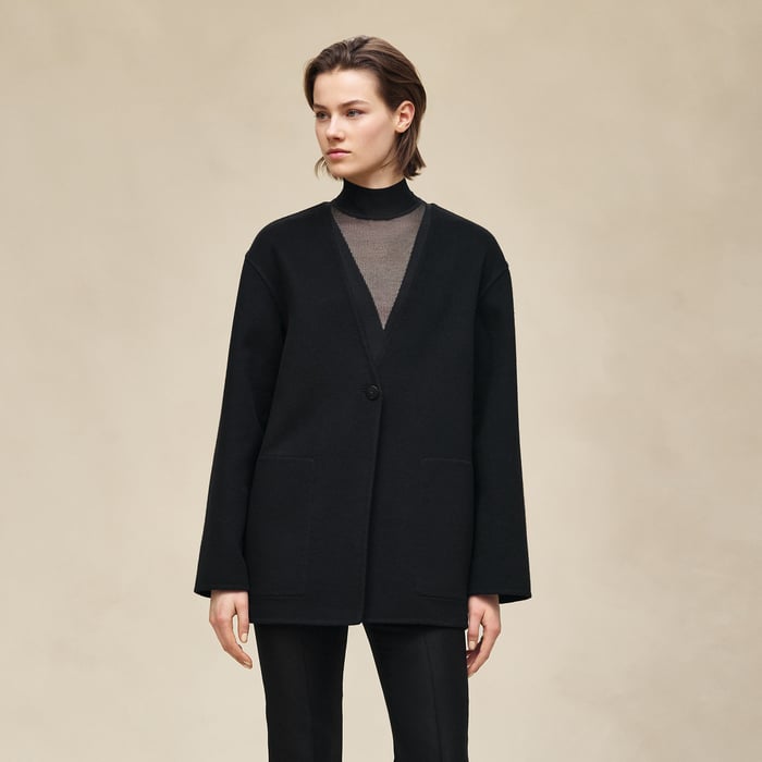Noir Trench Modular Cashmere Coat