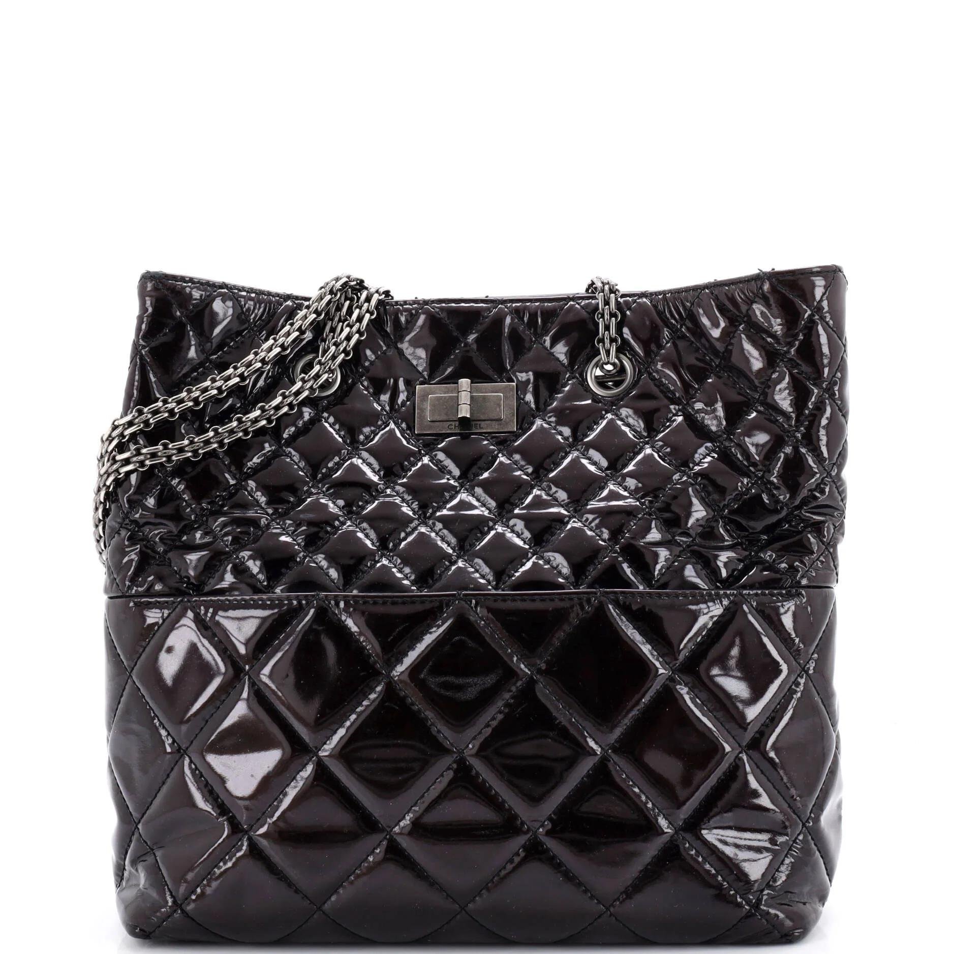 Patent leather tote