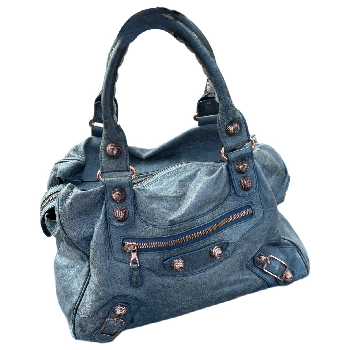 City leather handbag