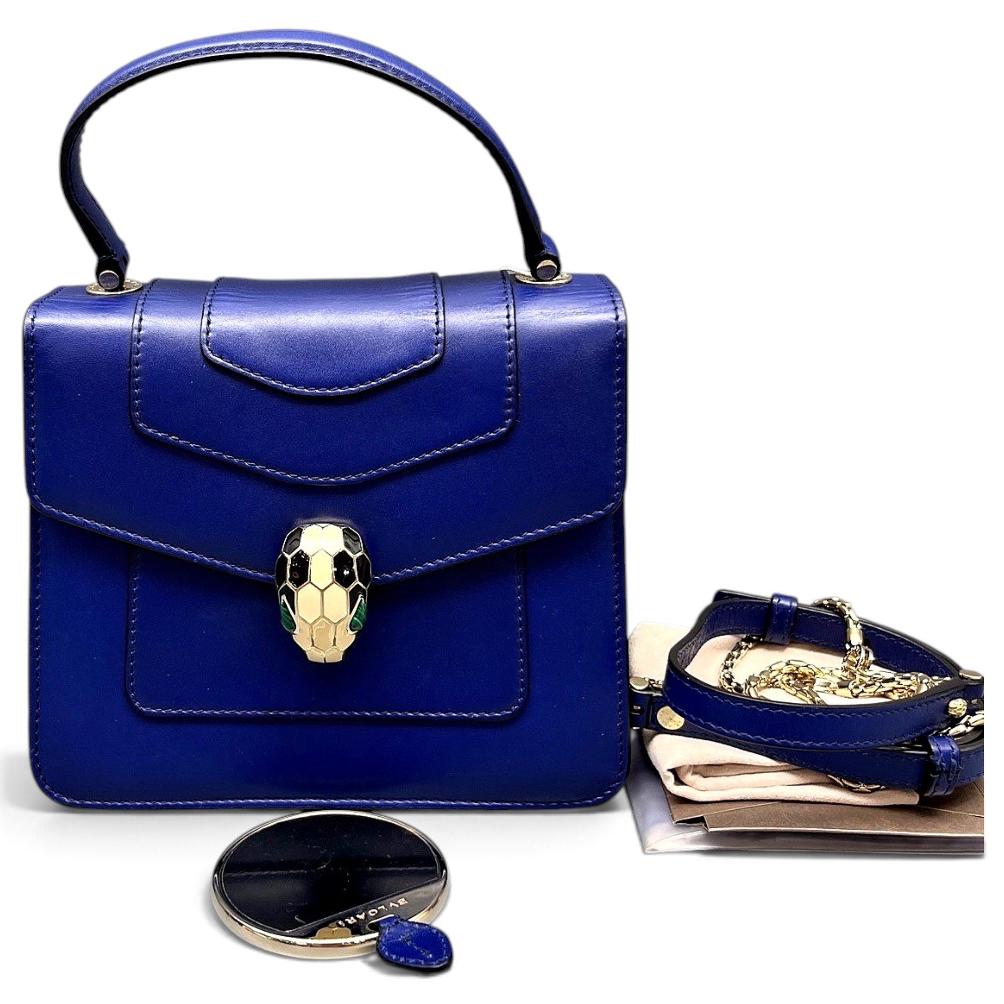 Serpenti leather handbag