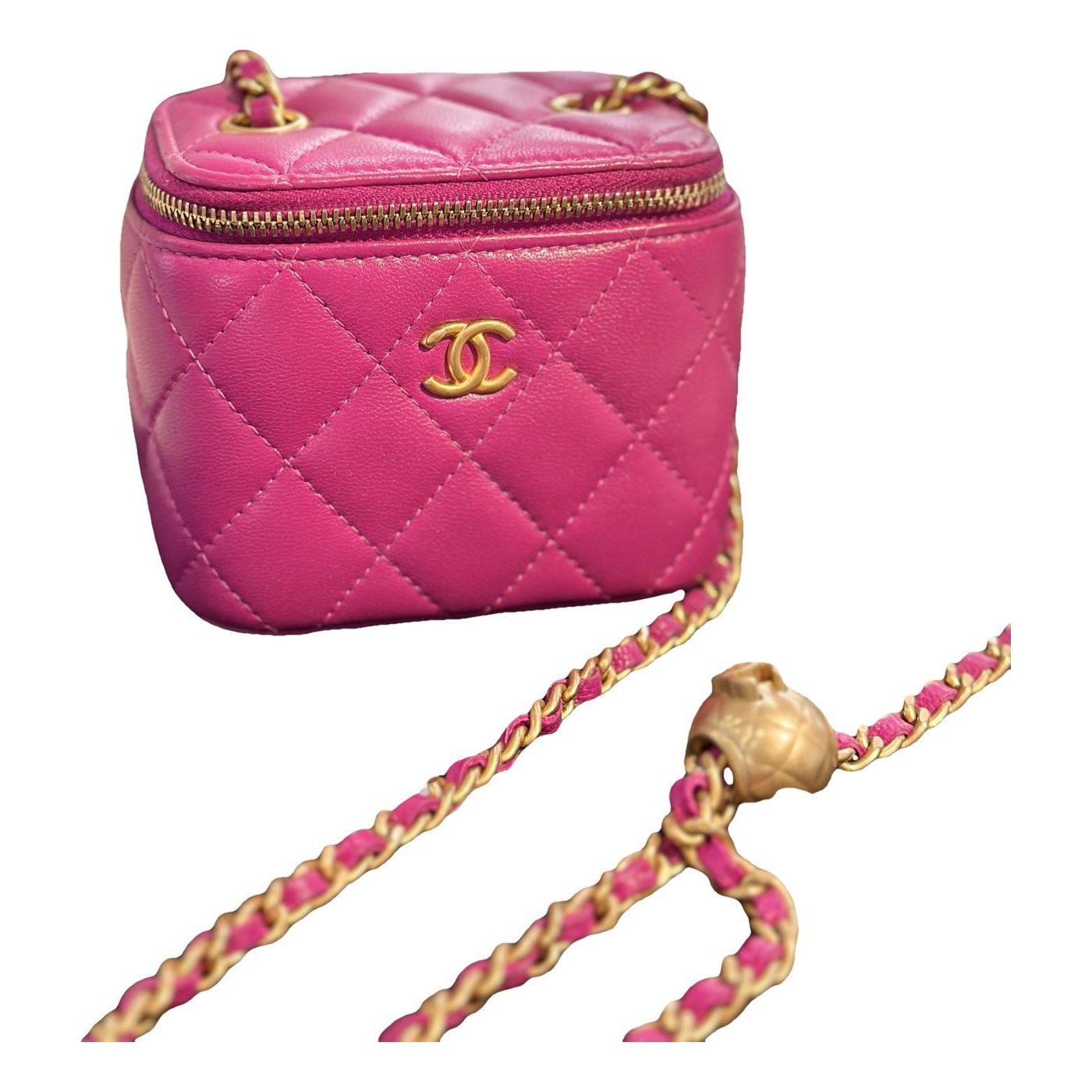 Trendy CC Vanity leather handbag