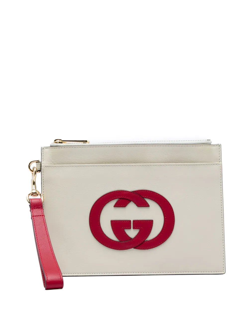 2000-2015 Calfskin Interlocking G Wristlet clutch bag