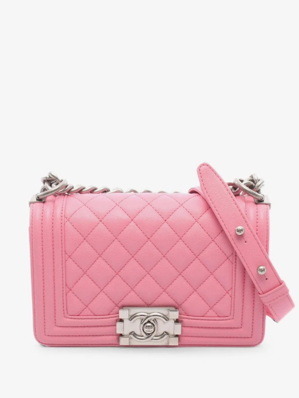 2021-2026 Small Quilted Caviar Boy Flap crossbody bag