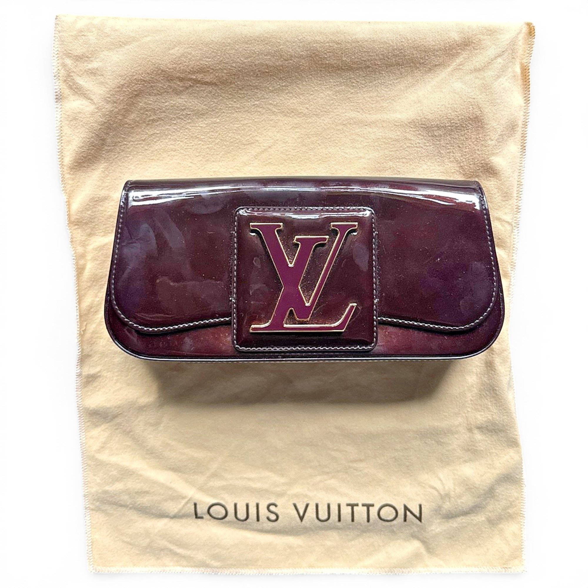 Patent leather clutch bag