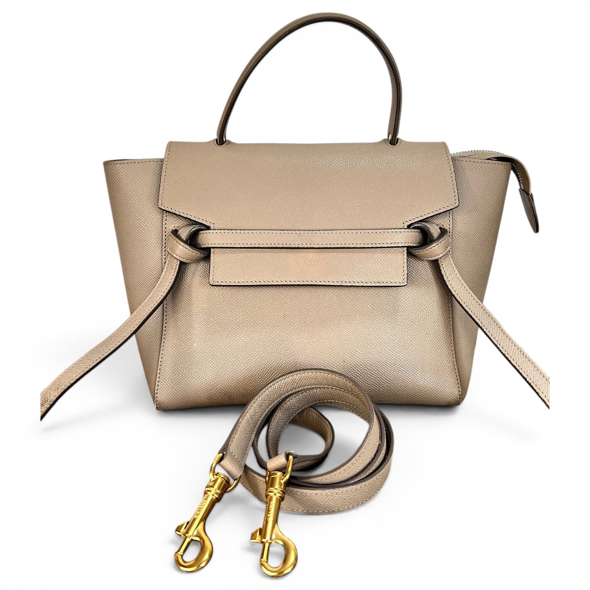 Belt leather handbag