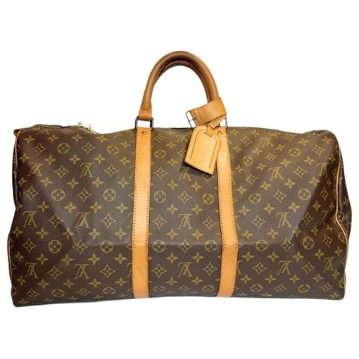 Keepall leather travel bag