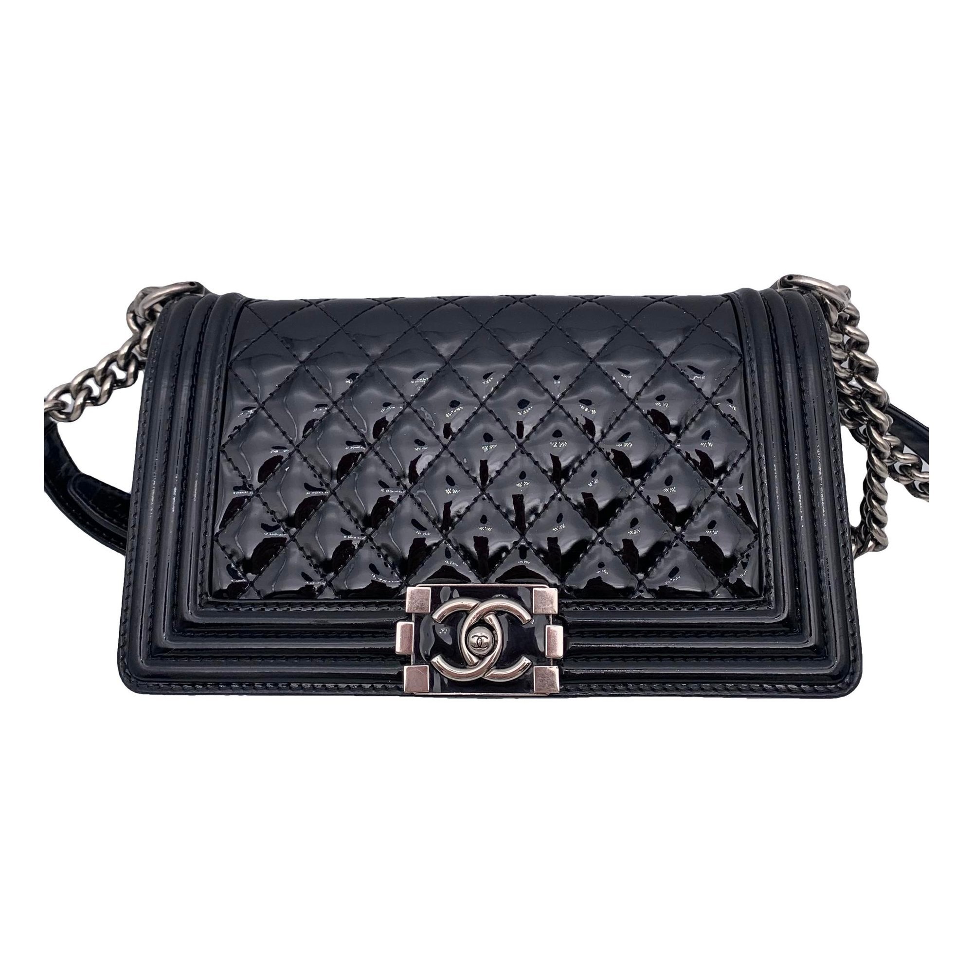 Boy patent leather crossbody bag