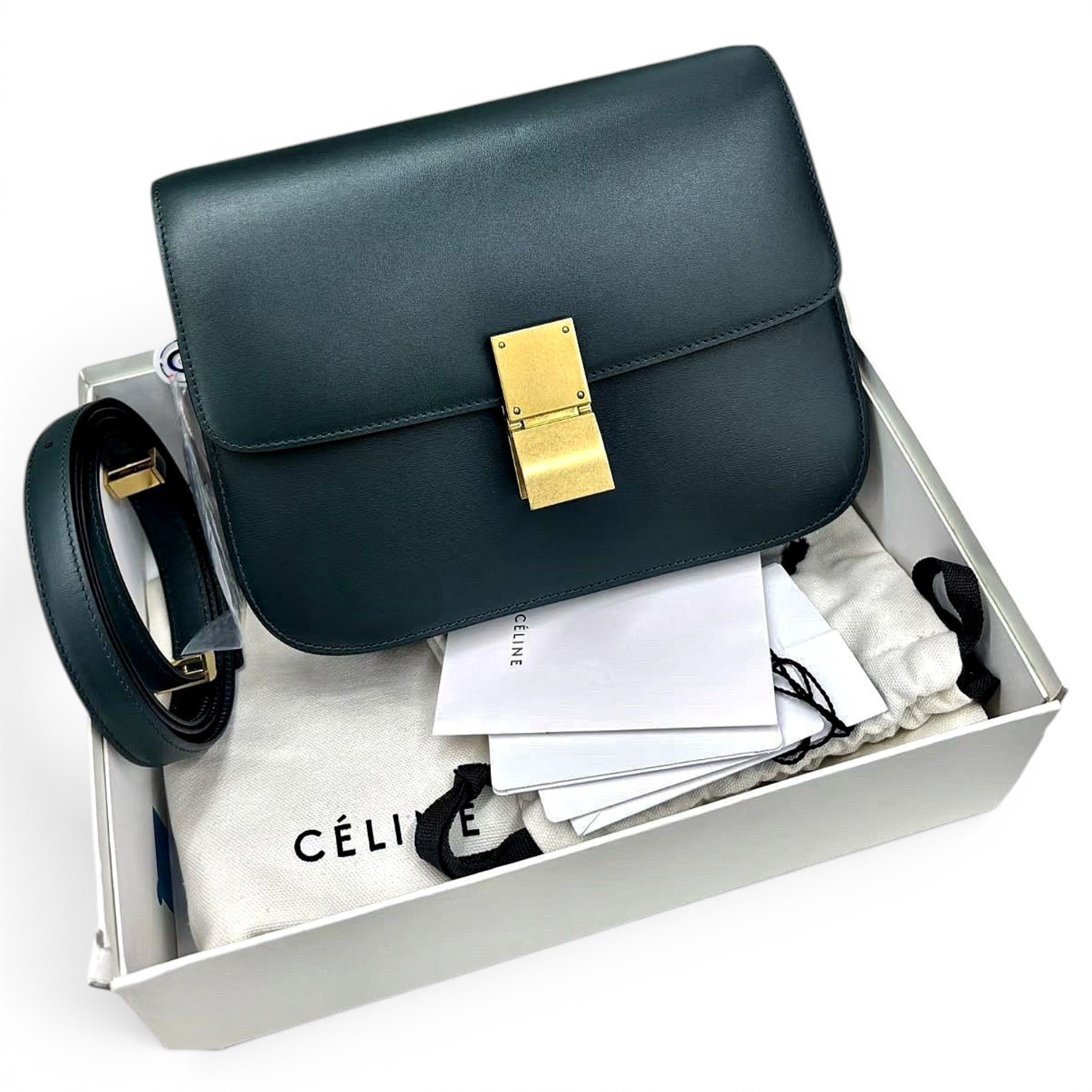 Classic leather crossbody bag