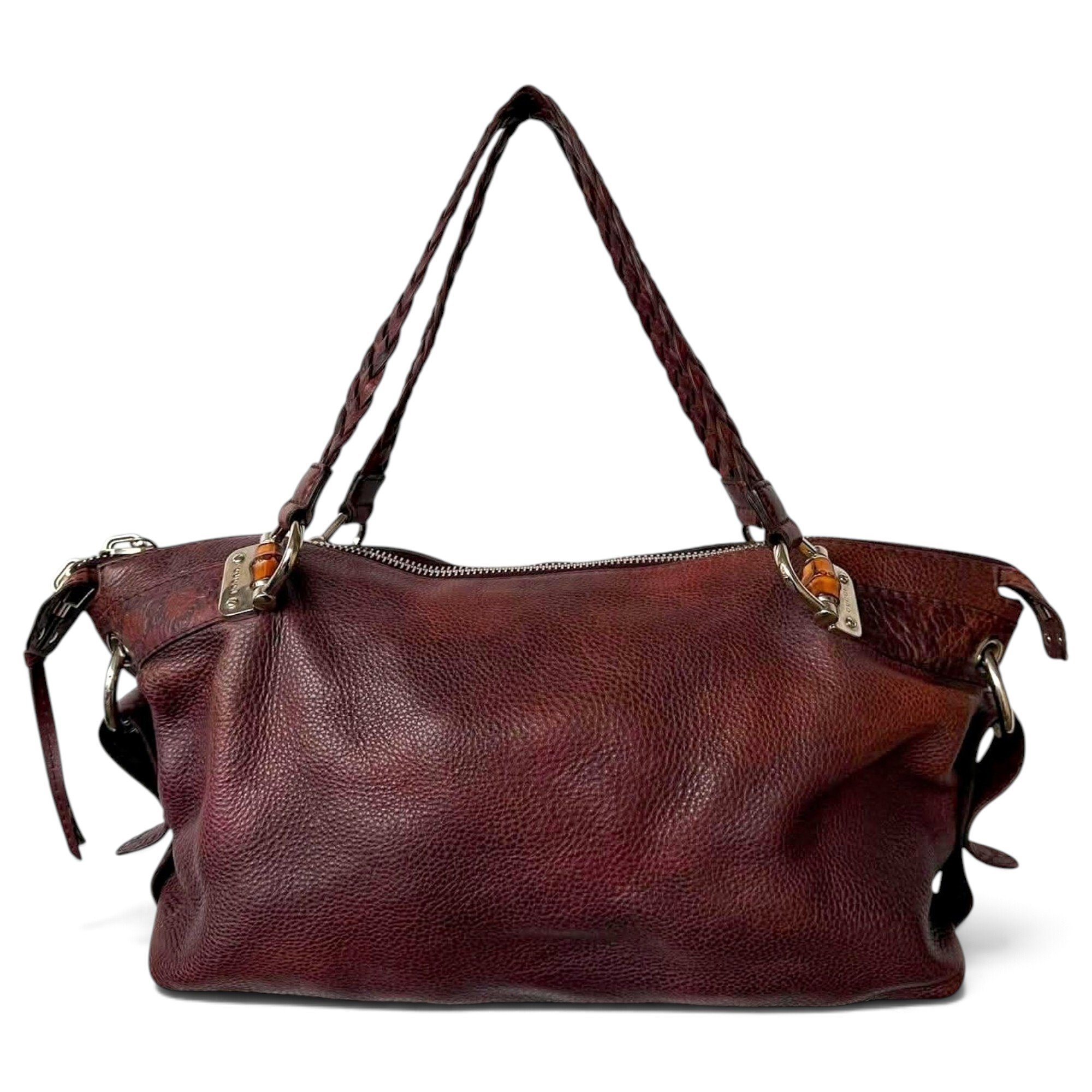 Bamboo leather handbag