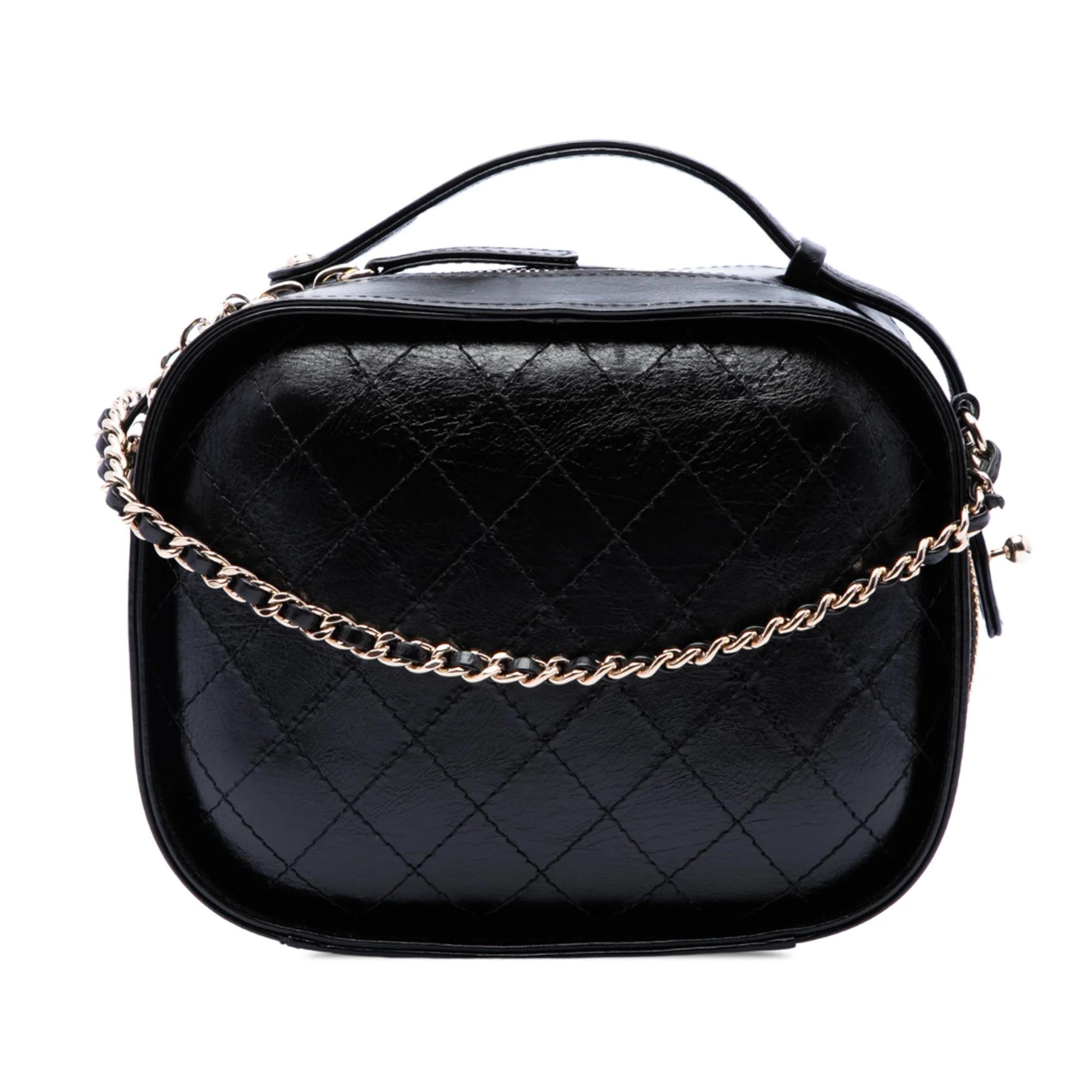 Vanity pony-style calfskin handbag