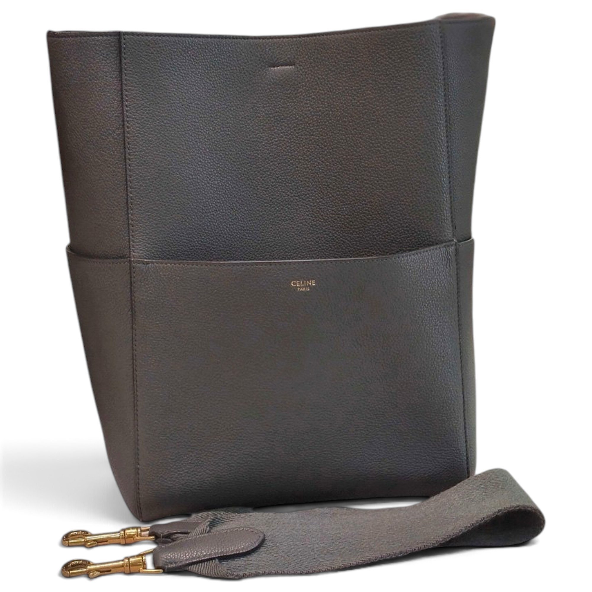 Seau Sangle leather handbag