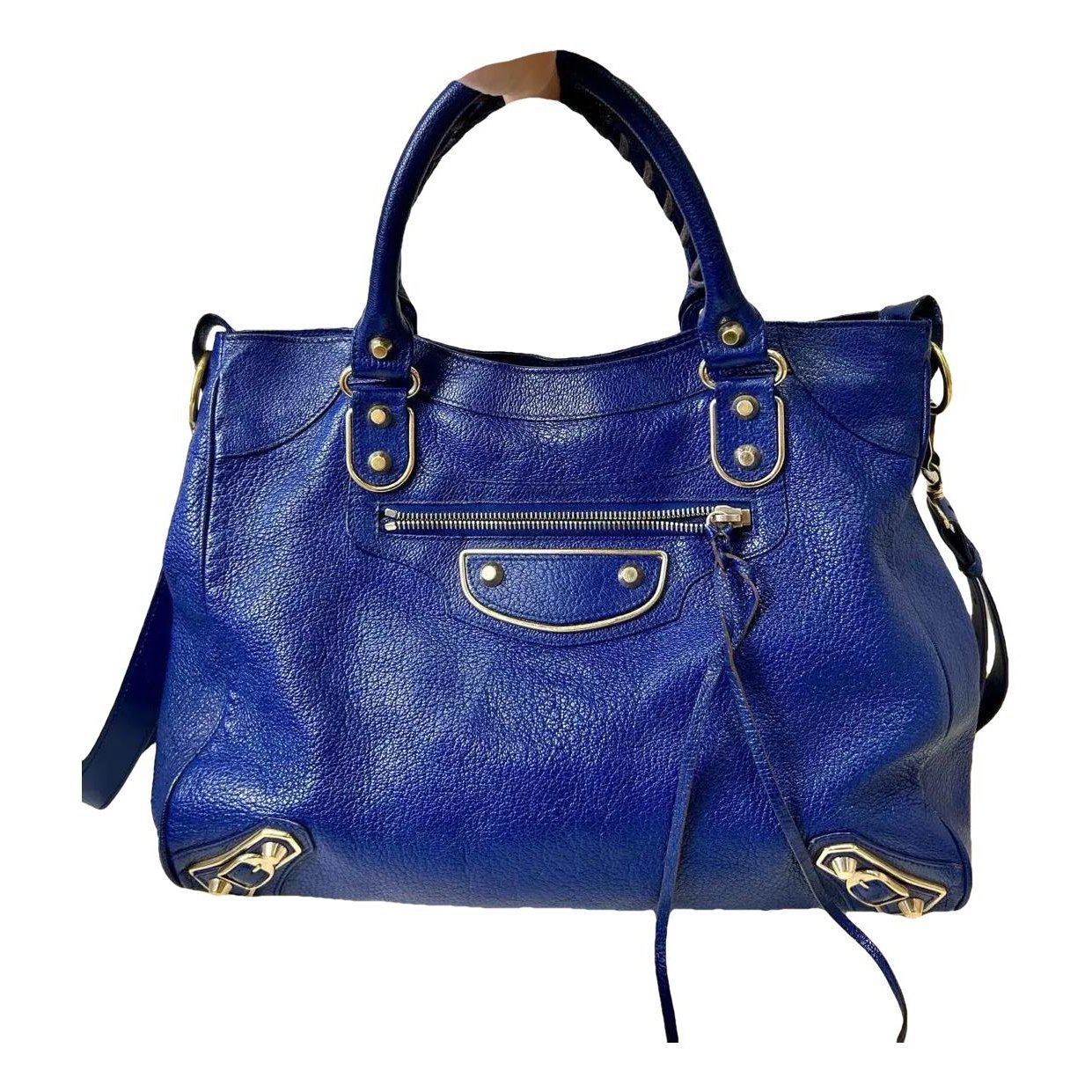 City leather handbag