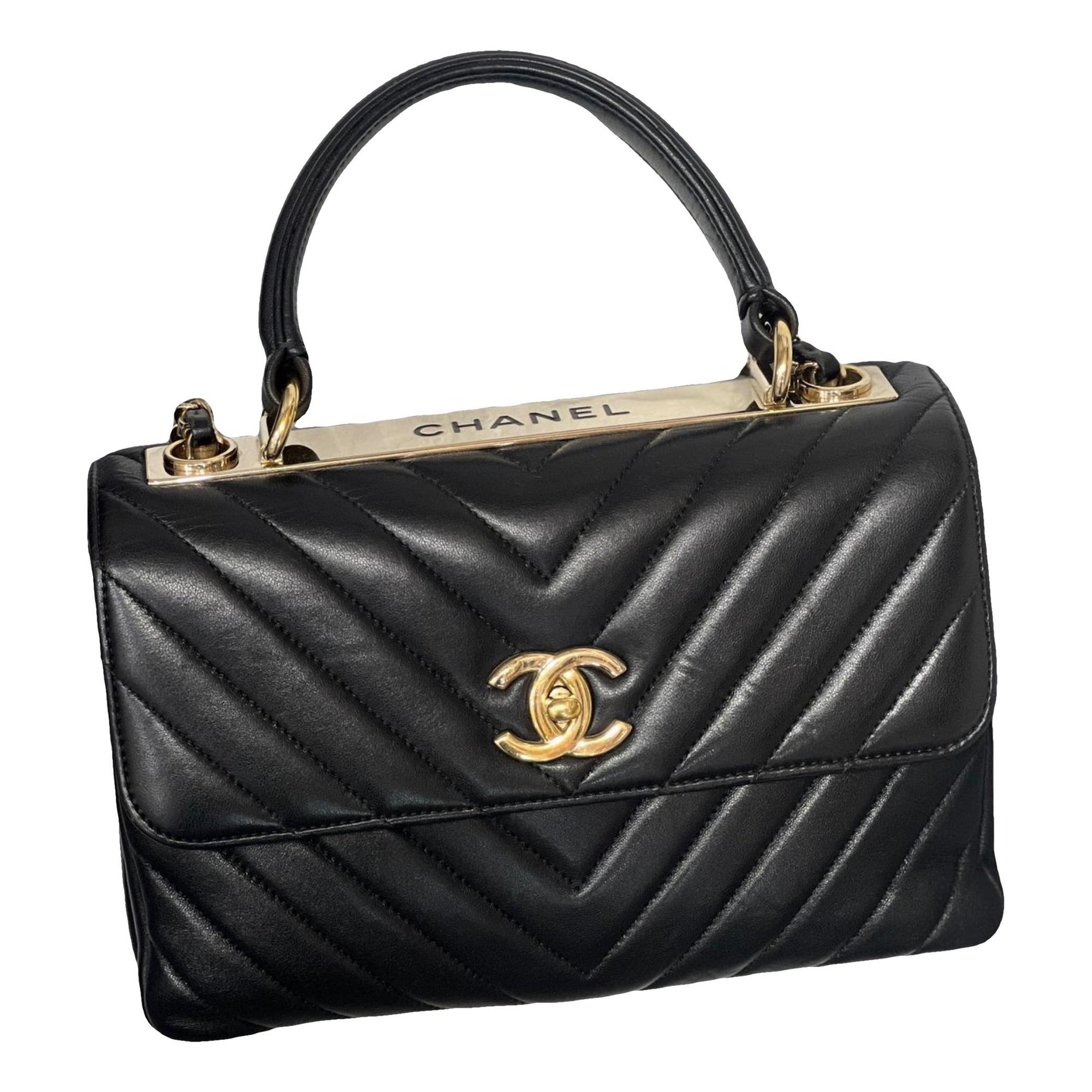 Trendy CC Flap leather handbag