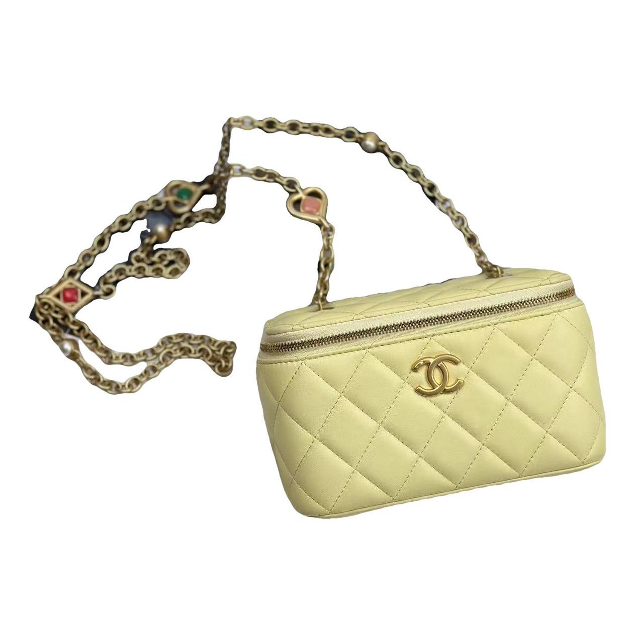 Vanity leather handbag
