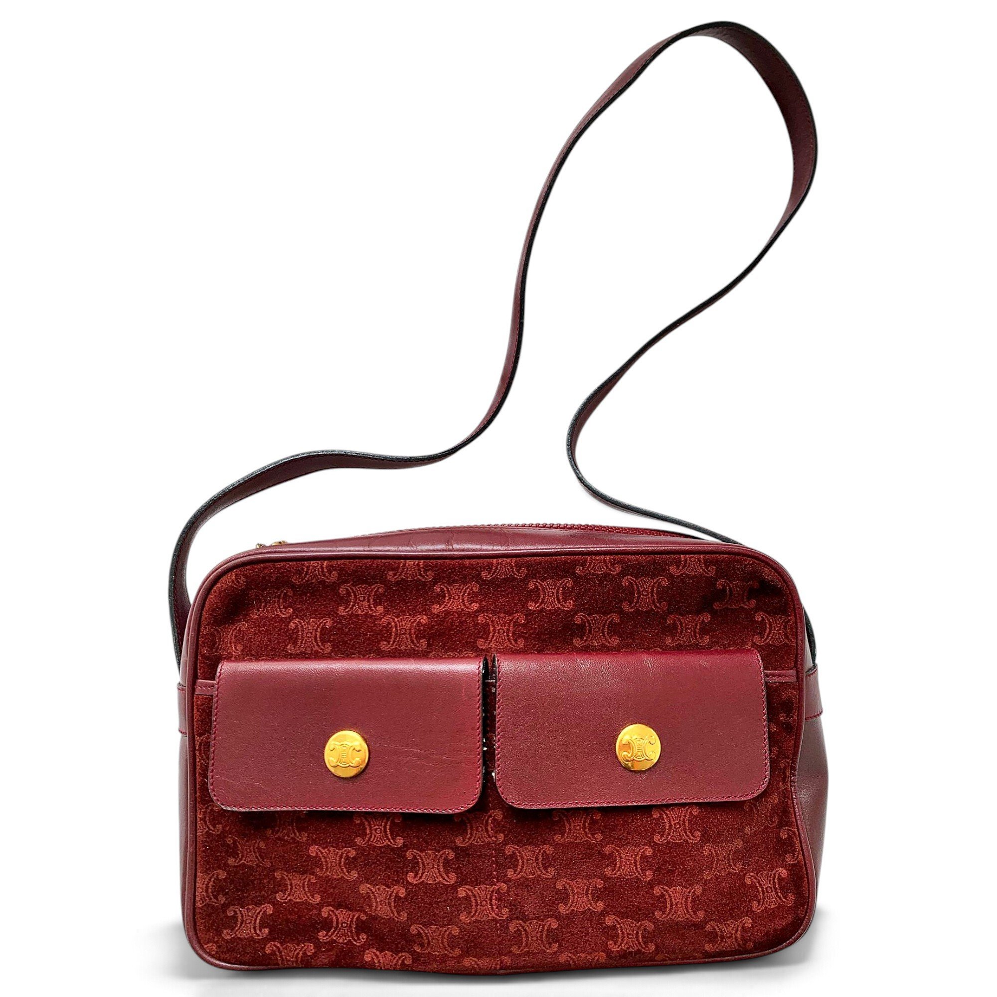 Triomphe velvet handbag
