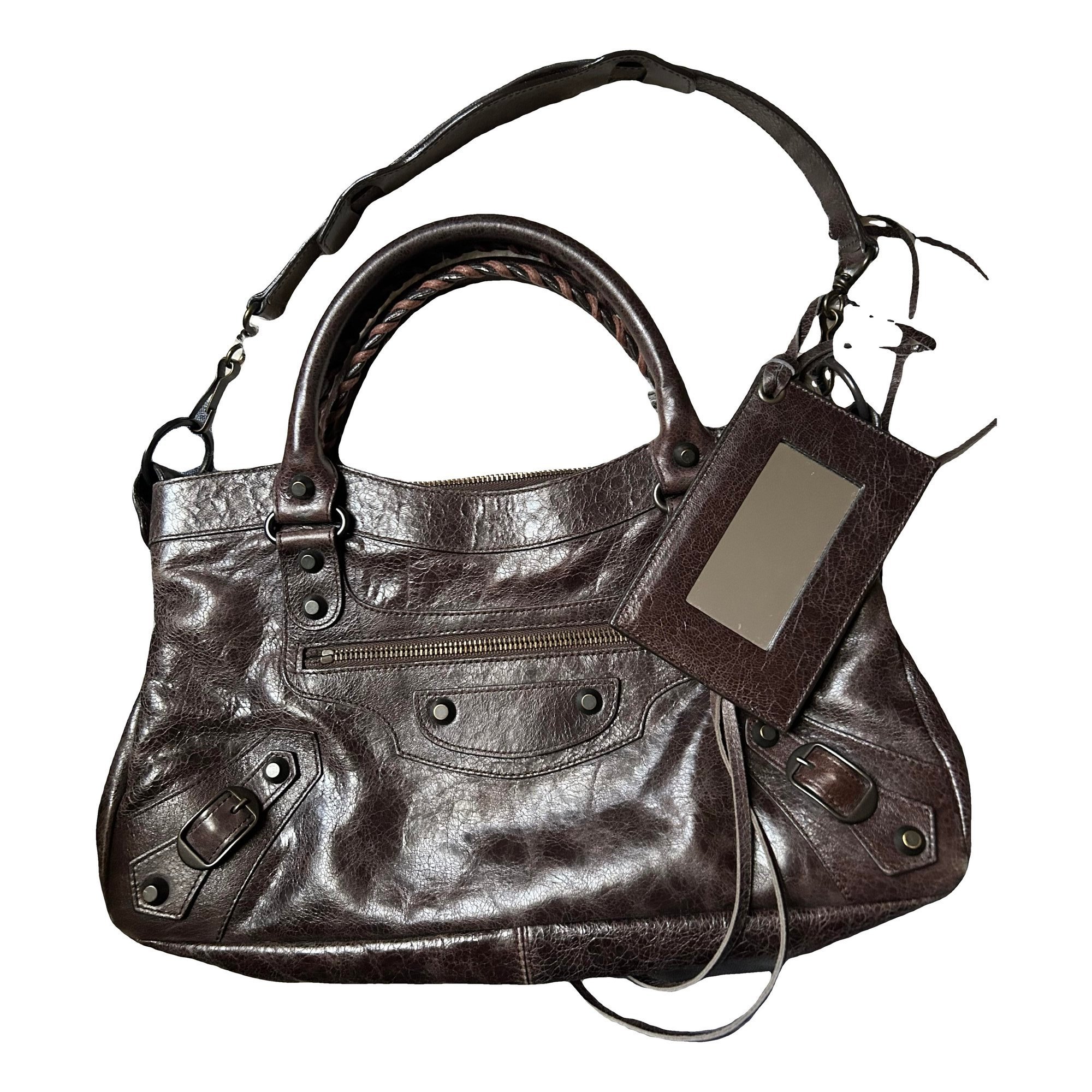 First leather handbag