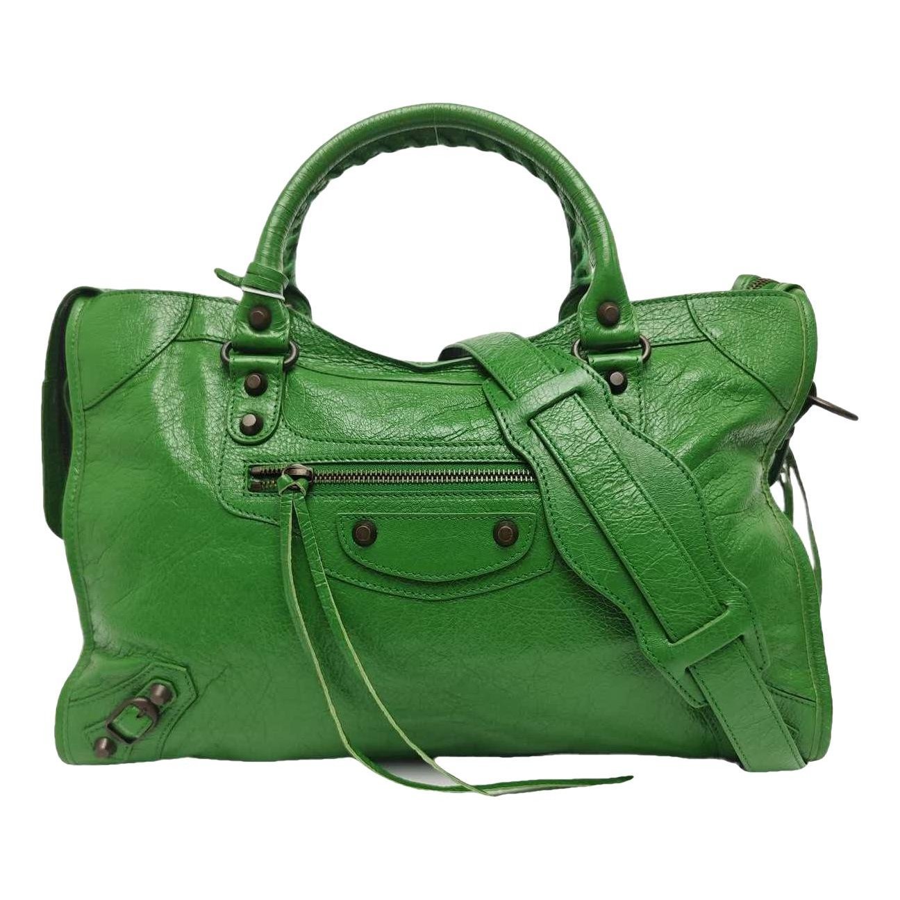 Classic Metalic leather handbag