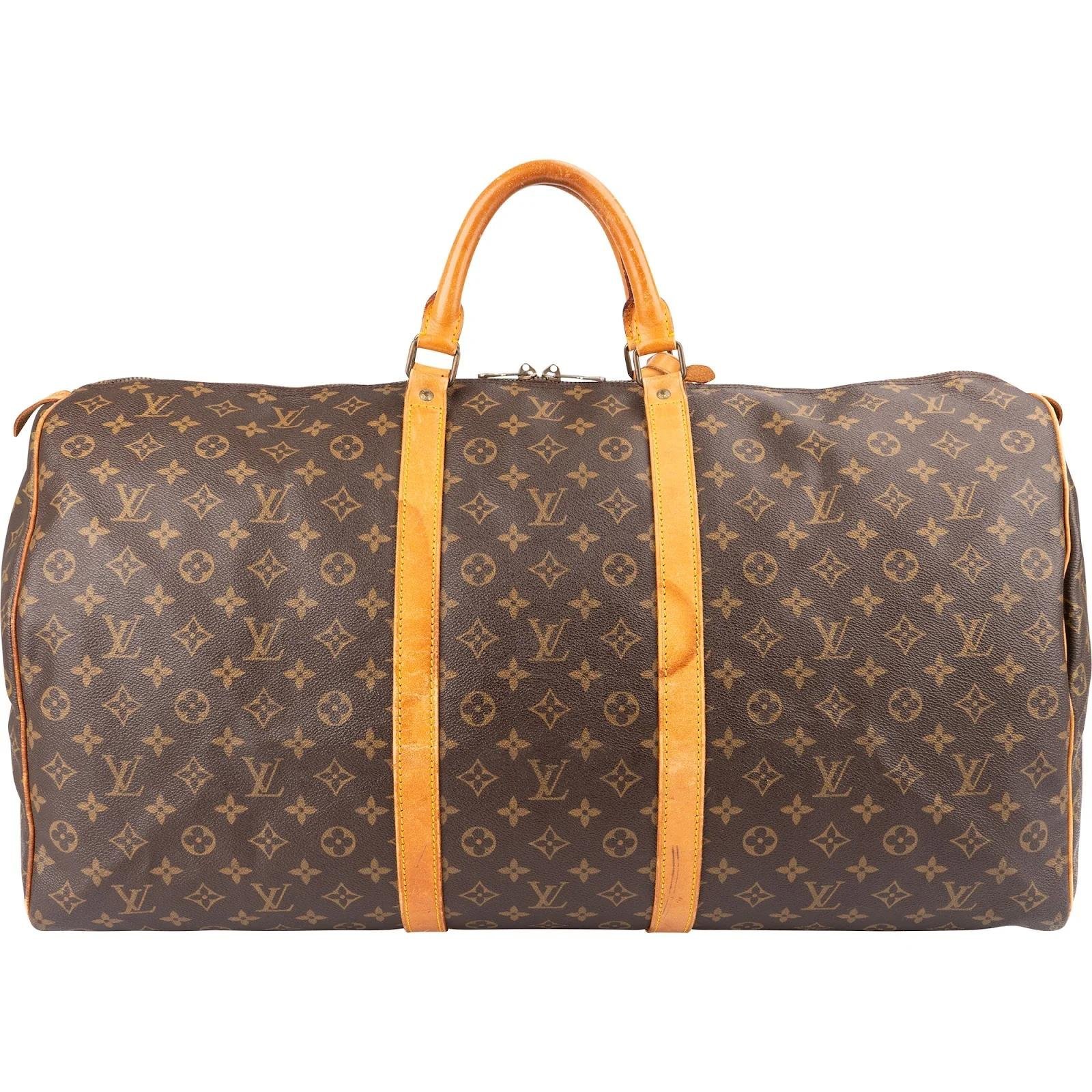 Keepall leather travel bag