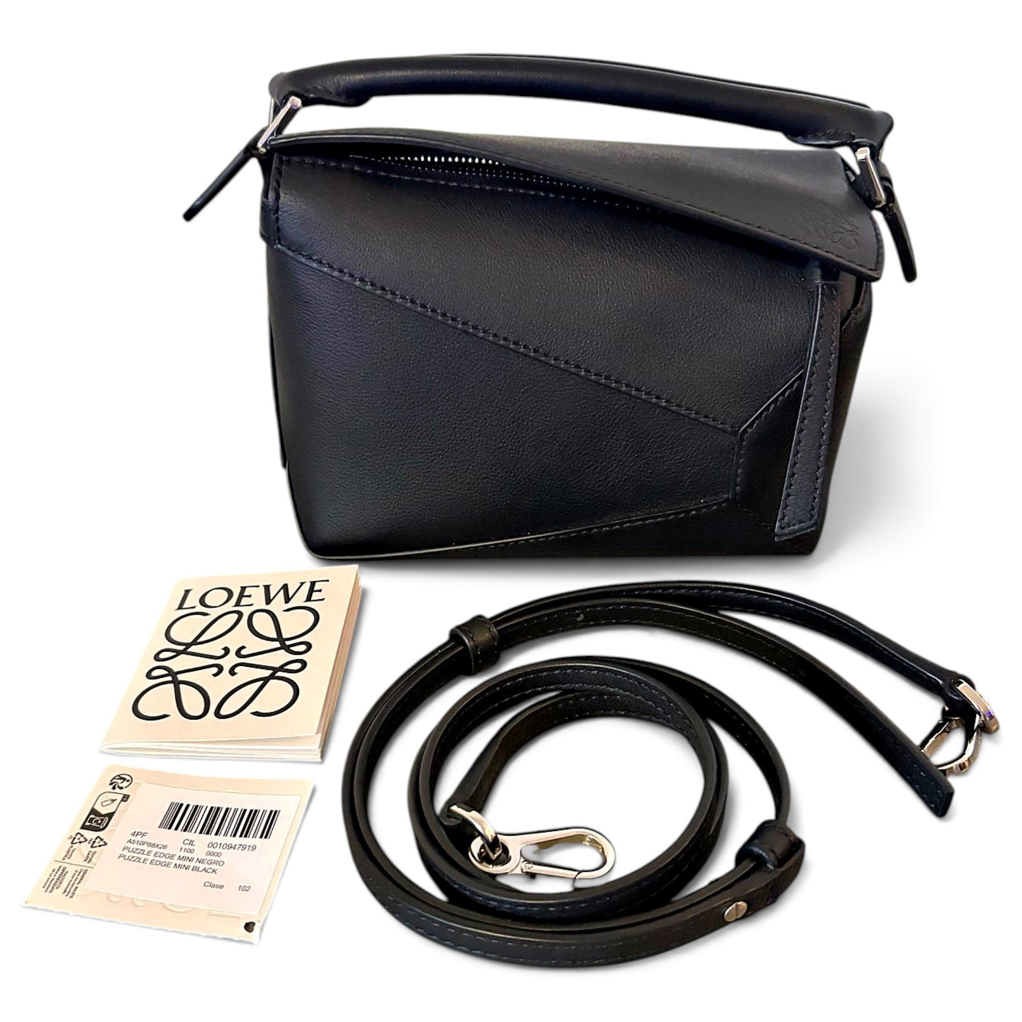 Puzzle leather crossbody bag