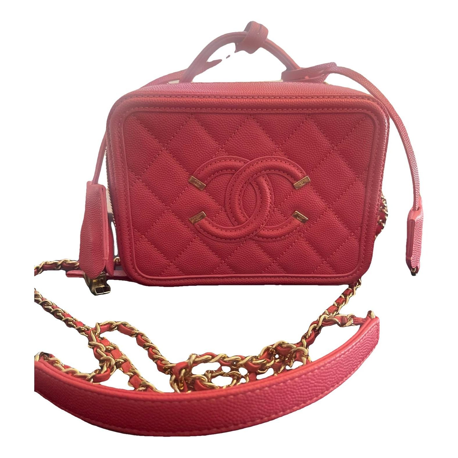 Vanity leather handbag