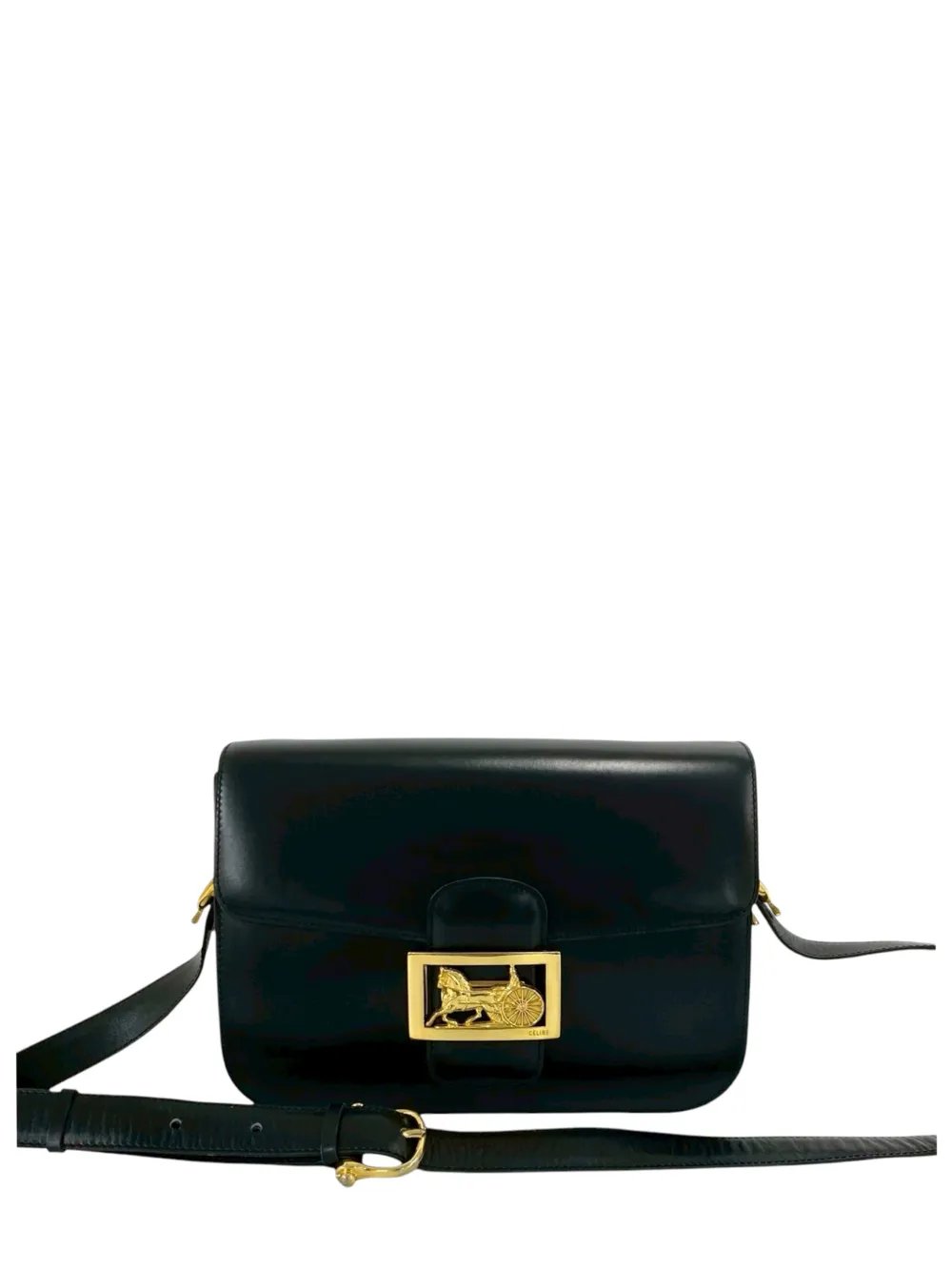 1970-1980 Leather Logo Horse Carriage crossbody bag
