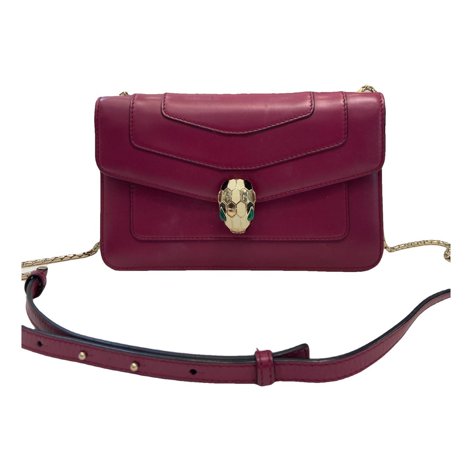 Serpenti leather handbag