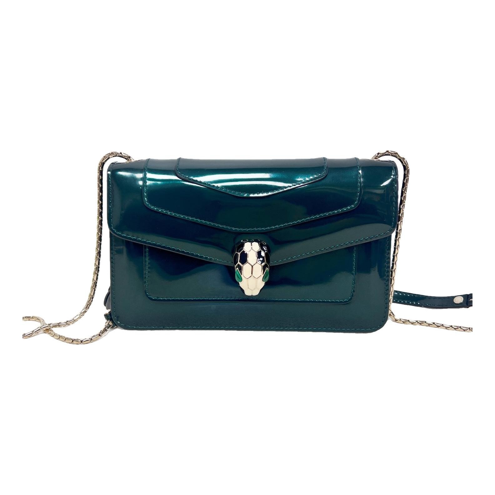 Serpenti leather handbag