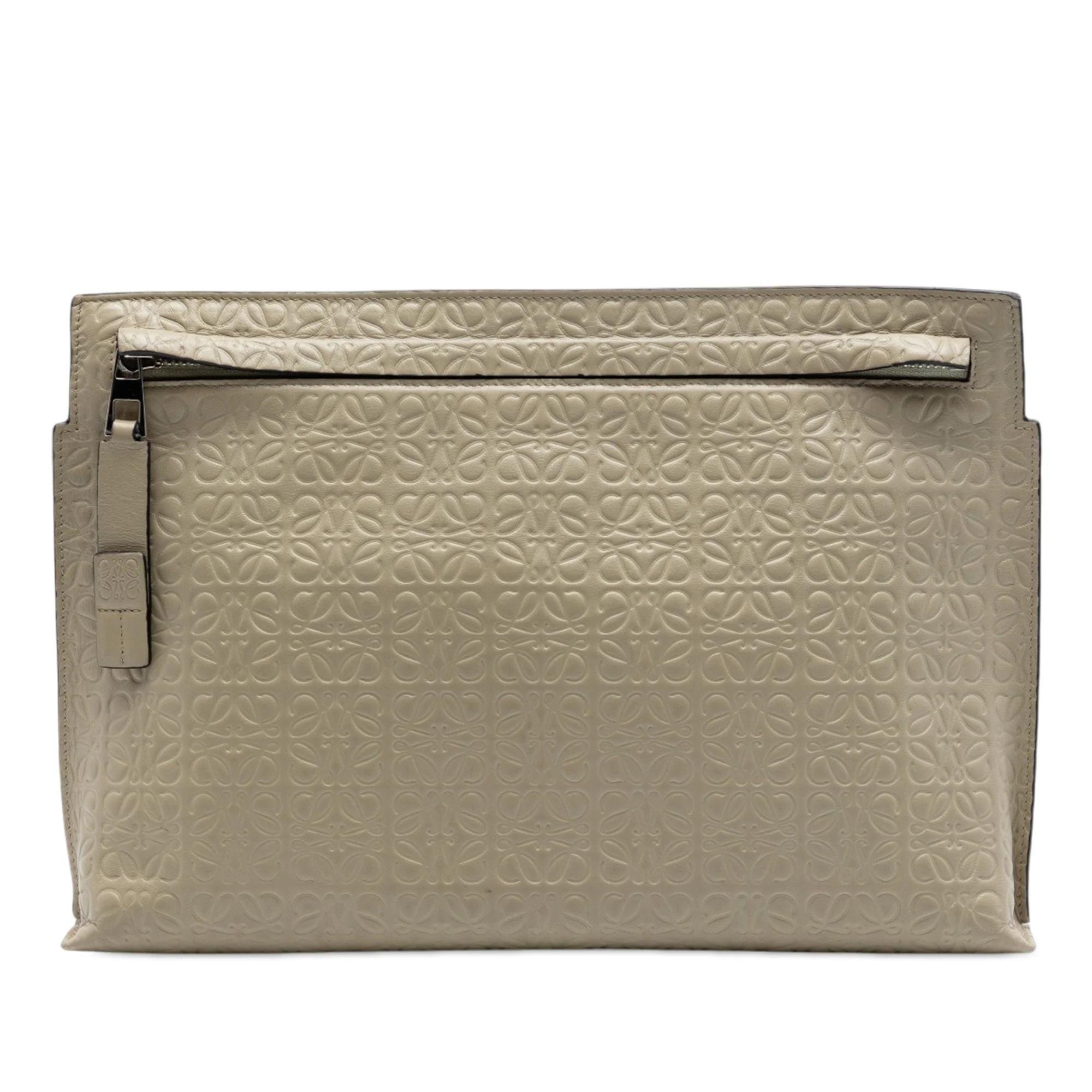 Leather clutch bag