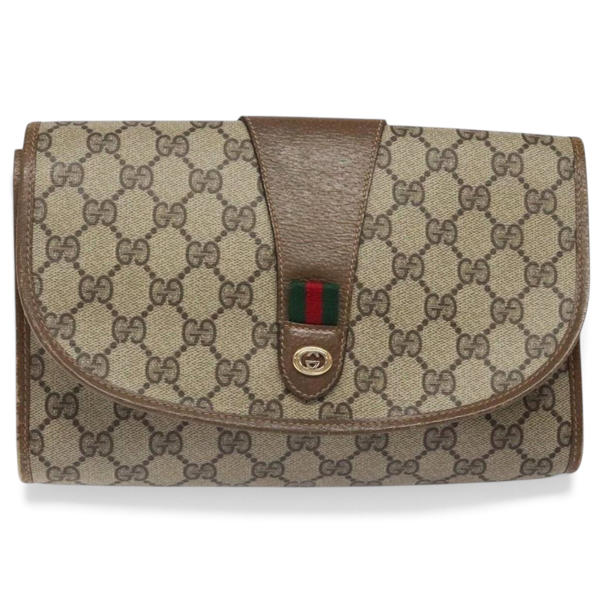 Leather clutch bag