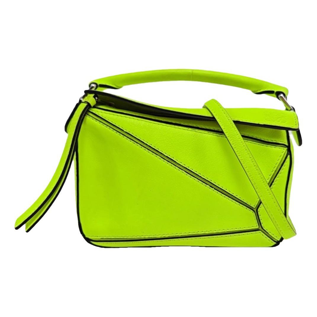 Puzzle leather handbag