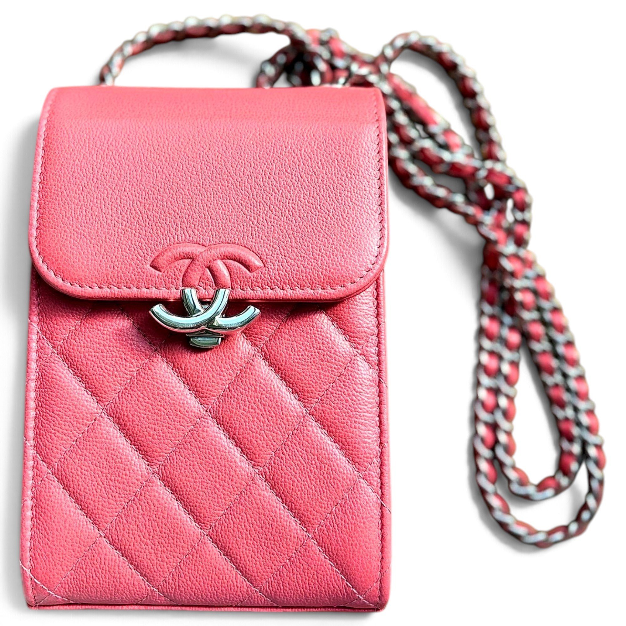 Trendy CC leather crossbody bag