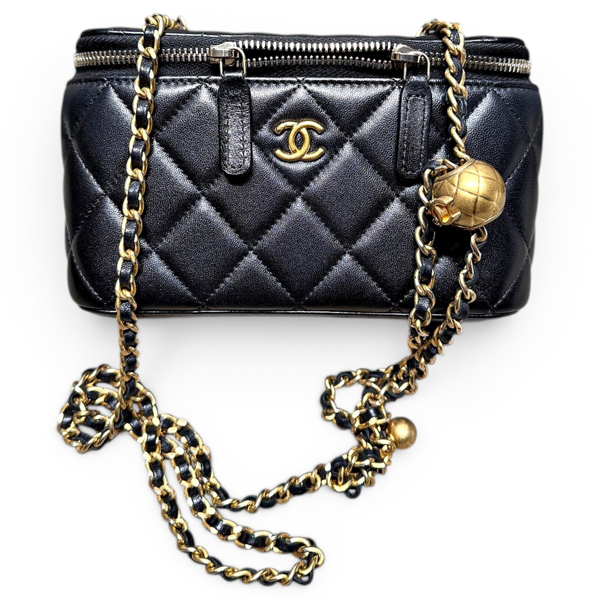 Vanity leather handbag