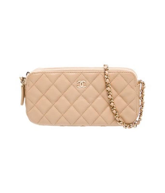 Chanel Double Zip Clutch W Chain