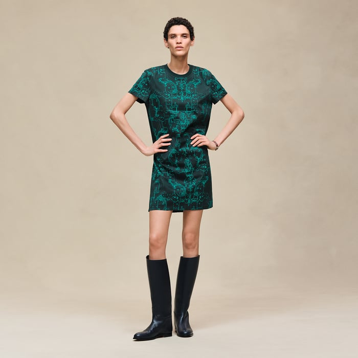 Vert Pin "Ferronnerie Remix" Straight Dress