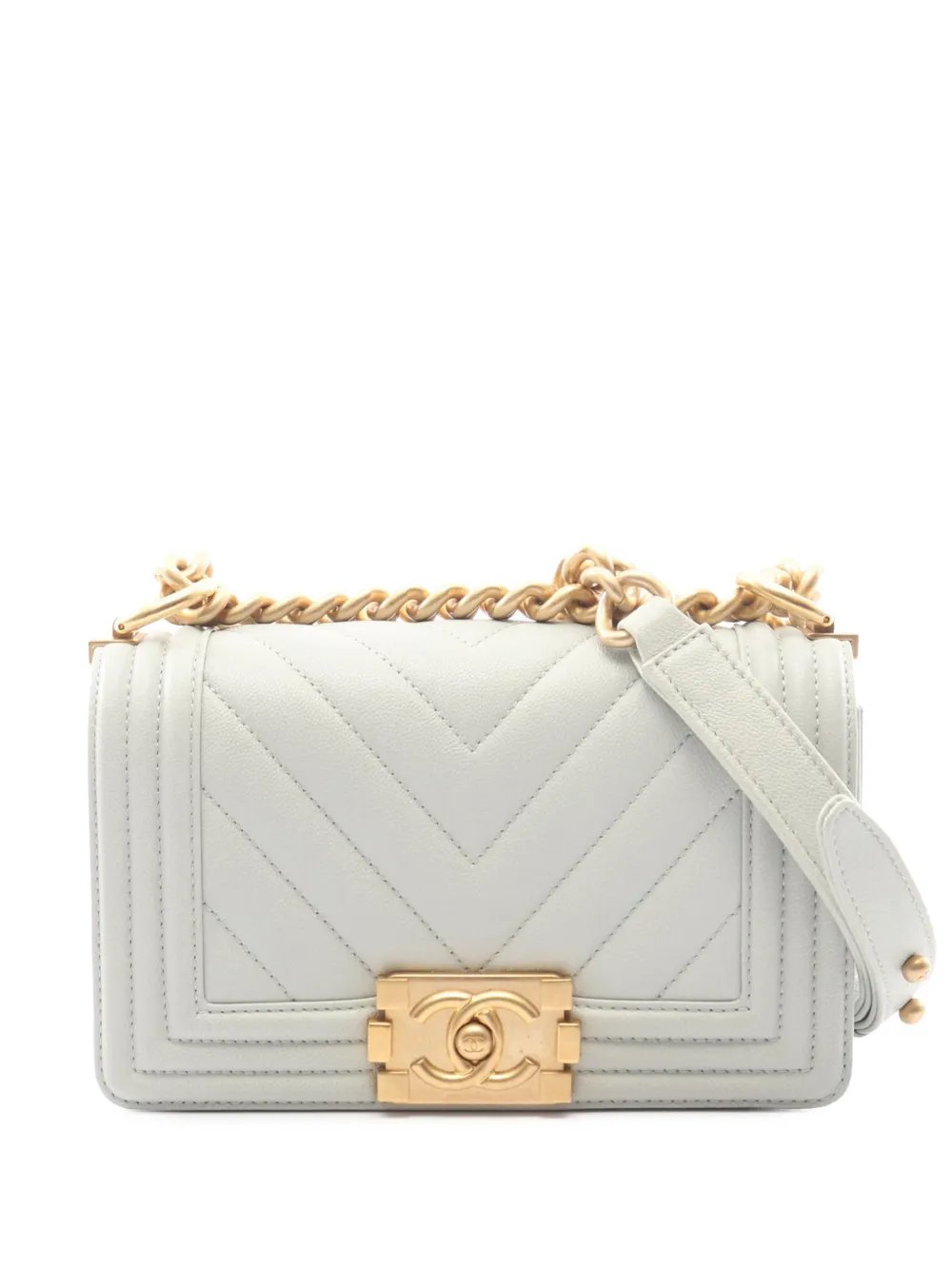 2021-2026 Small Chevron Caviar Boy Flap crossbody bag