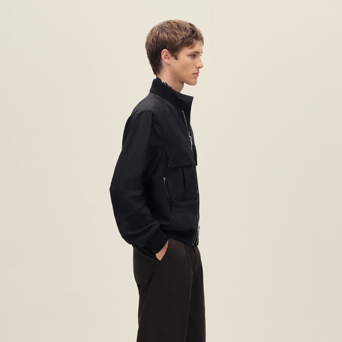 Noir Rib-trim Jacket