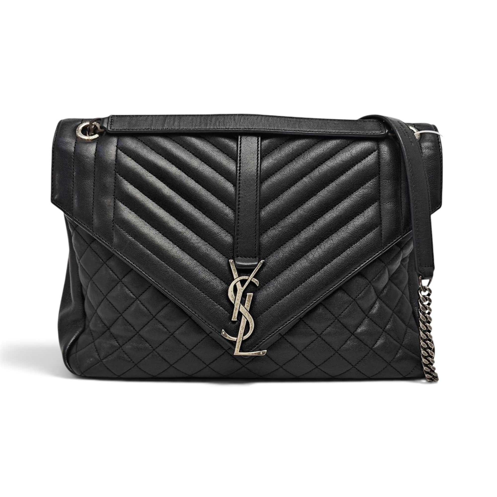 Envelope leather handbag