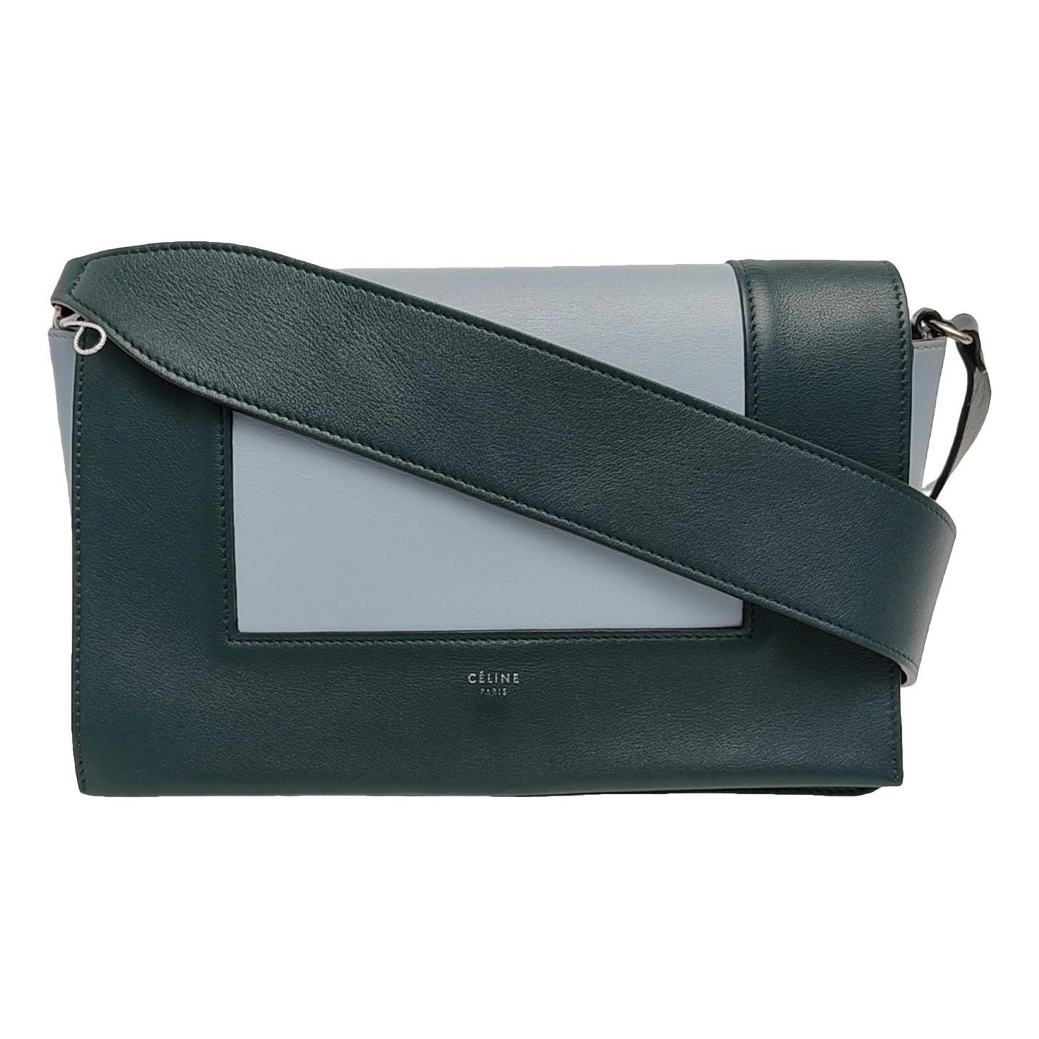 Frame leather handbag