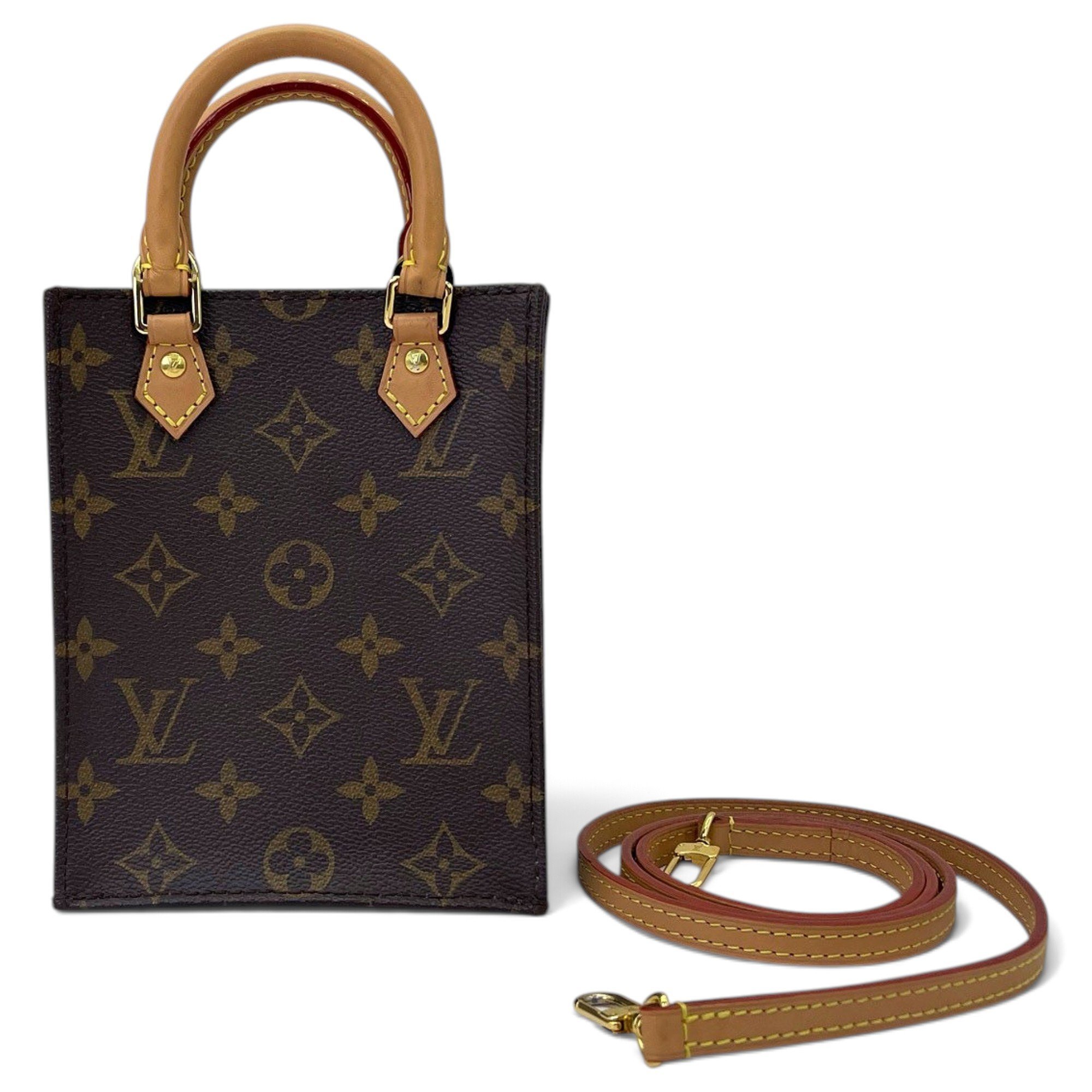 Plat leather handbag